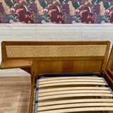 Paire de lits rotin design 1950