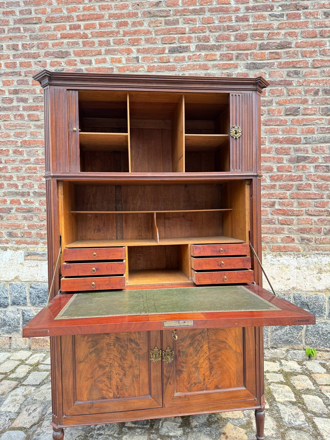 Mahogany Guillotine Secretary Louis XVI XVIII Eme Century