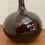Dame jeanne en verre soufflée XIXè couleur ambre