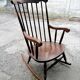 Rocking chair rocking armchair wood vintage Scandinavian design