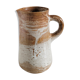 Glazed stoneware pitcher