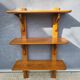 3-shelf oak wall shelf