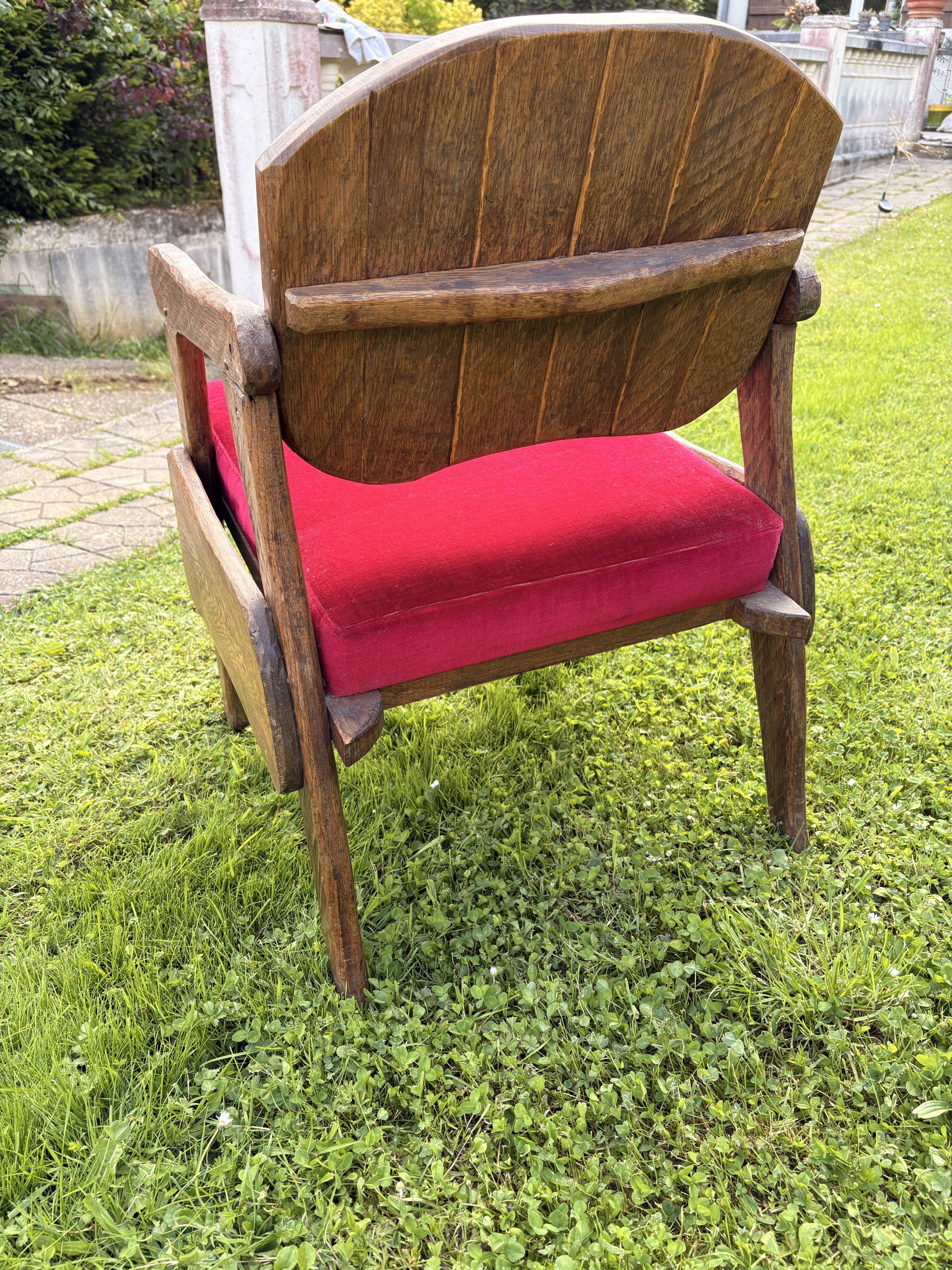 Oak armchair, unique piece