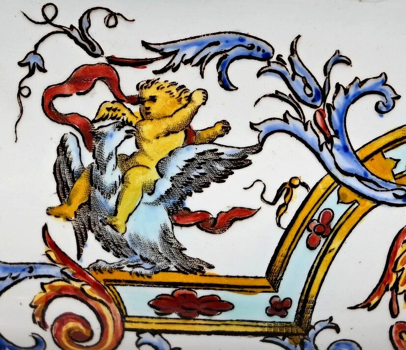 Gien earthenware planter, renaissance style – early twentieth century