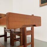 Set of table and 4 chairs, 60s mountain furniture