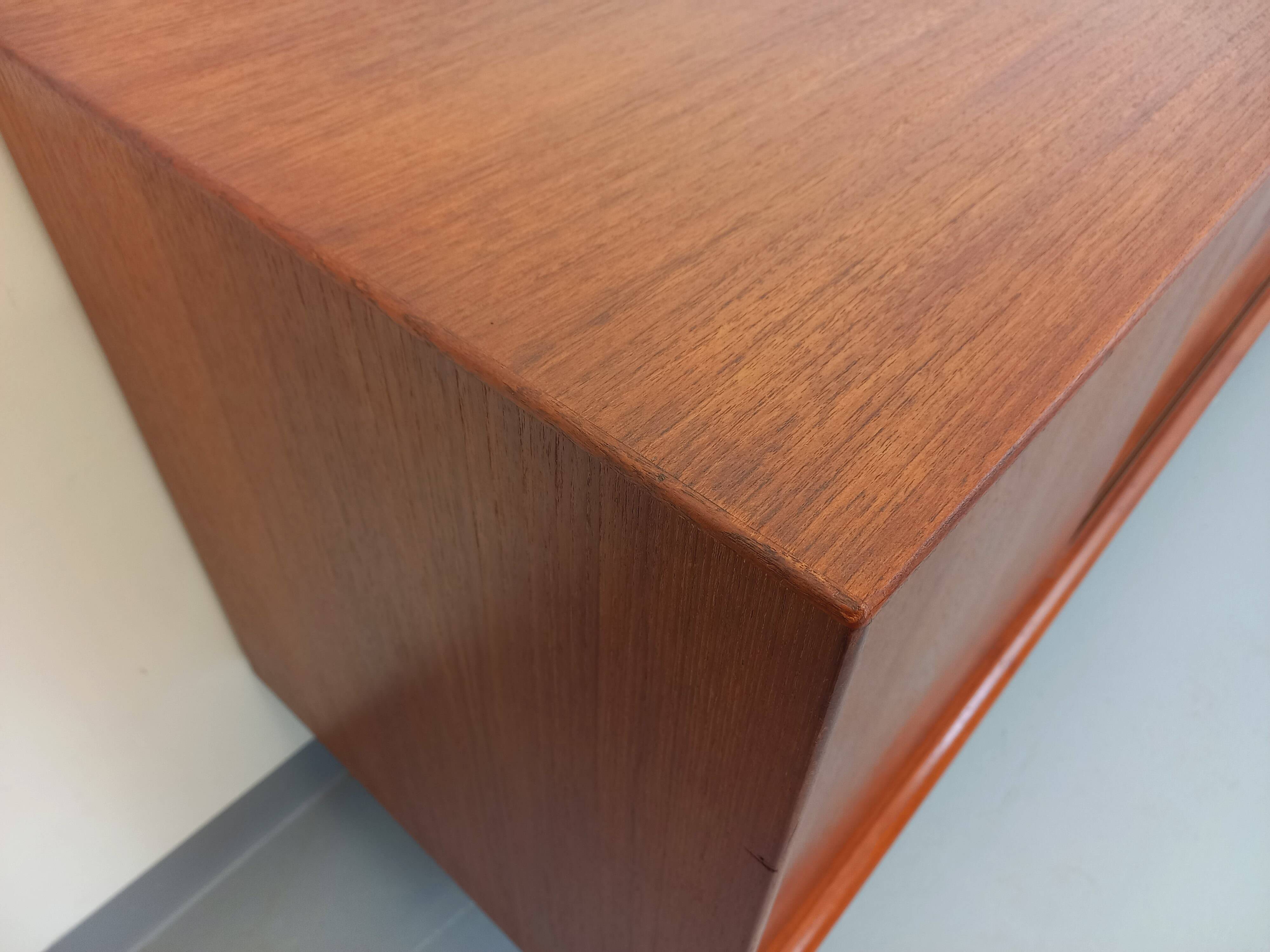 Vintage Scandinavian teak sideboard from the 60s by designer Edvard Valentinsen for Samcom