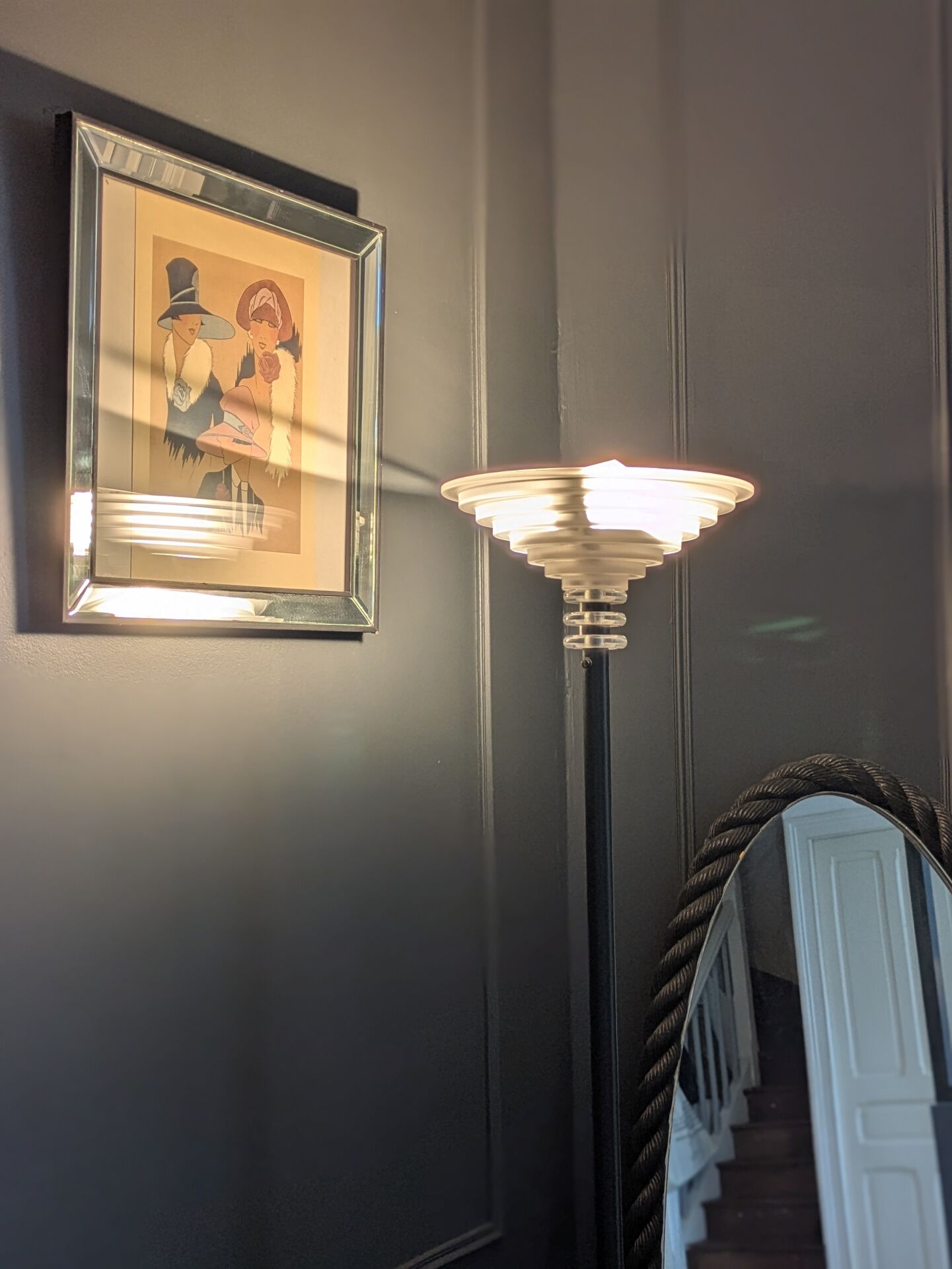 Vintage floor lamp Art Deco style