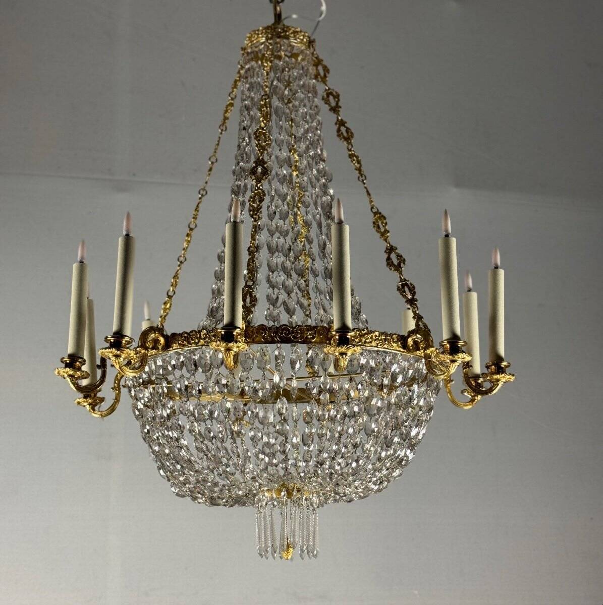 Gilt bronze pearl bag, early 19th century