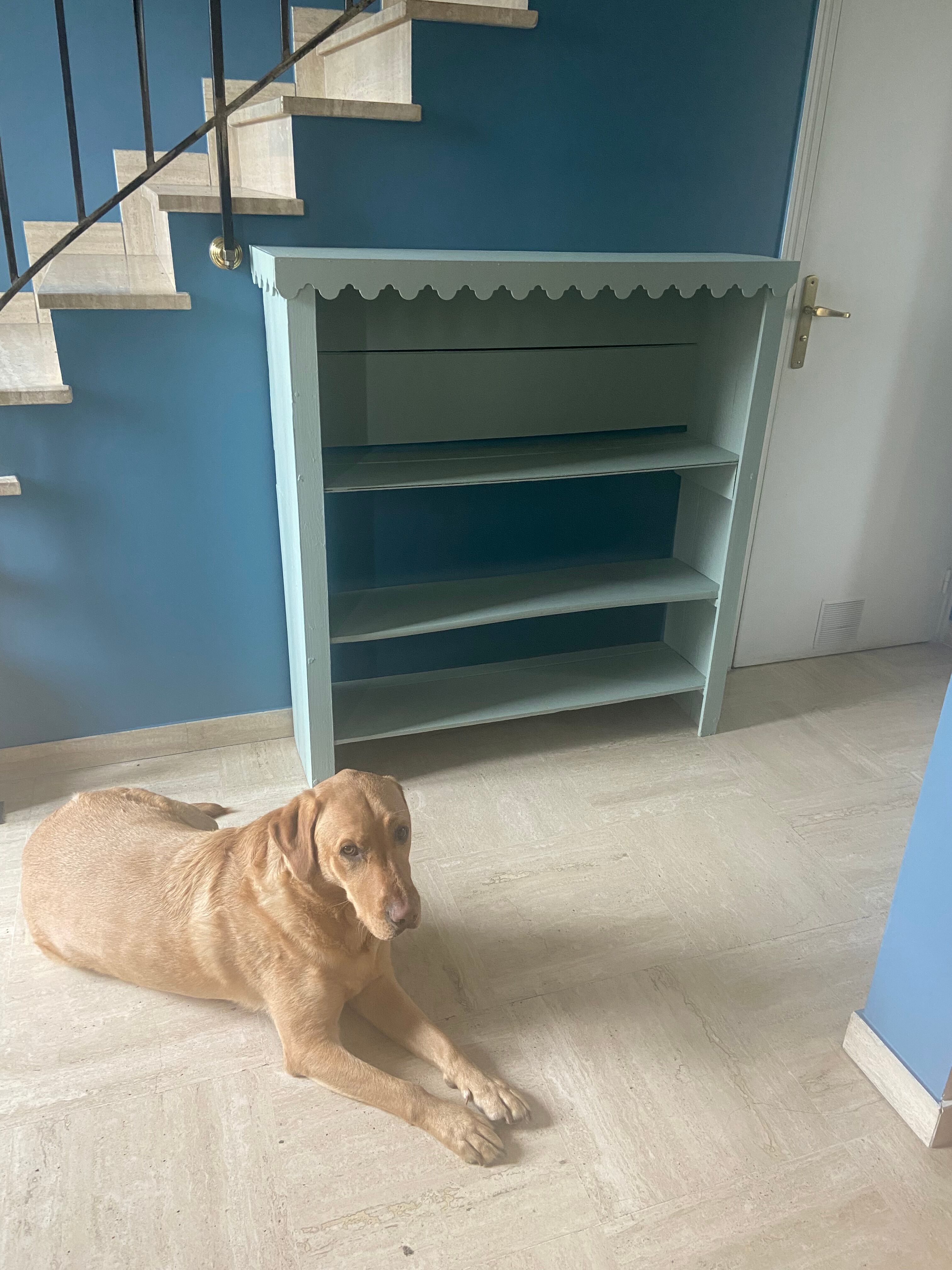 Shelf gray green vintage