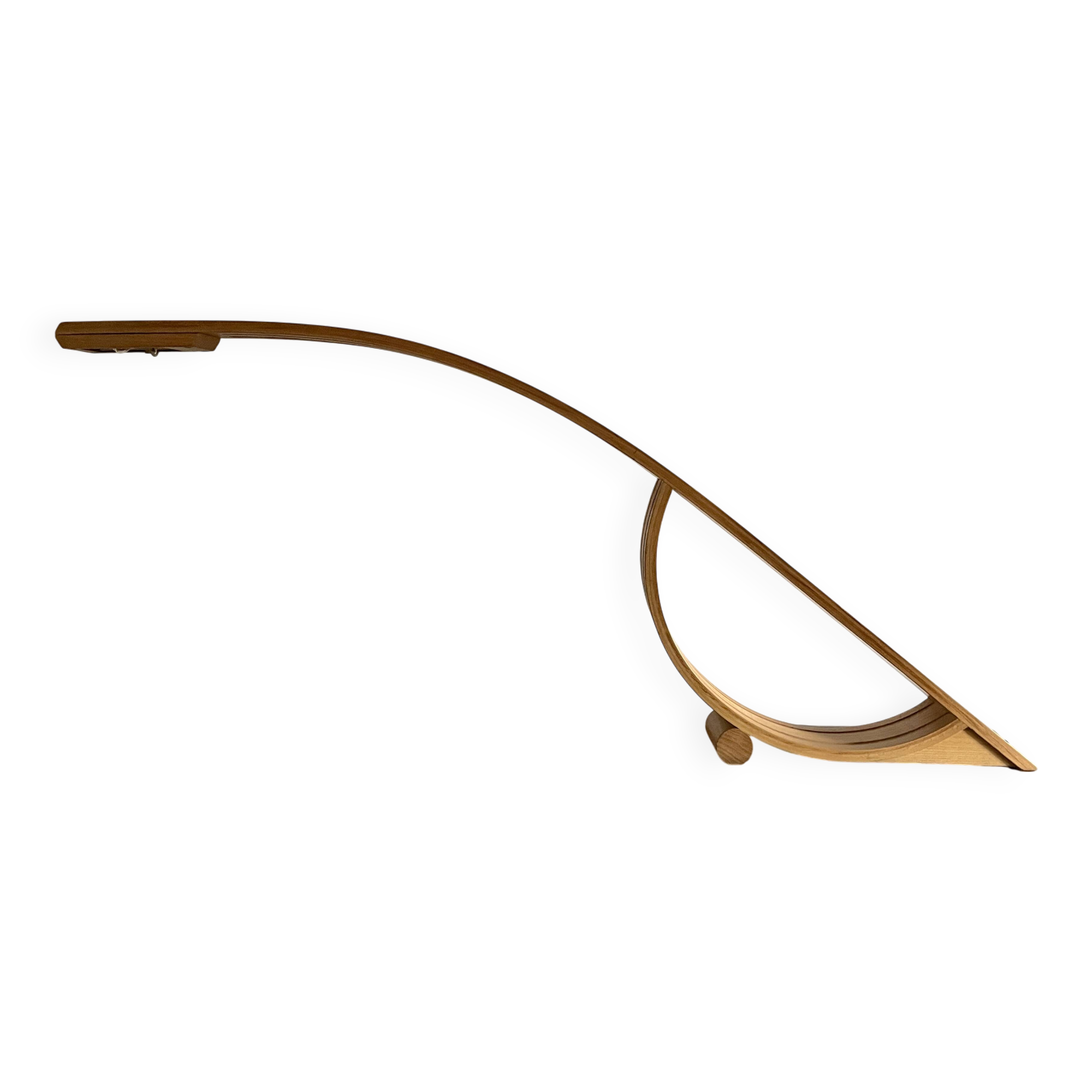 Lampe minimaliste en bois 1980