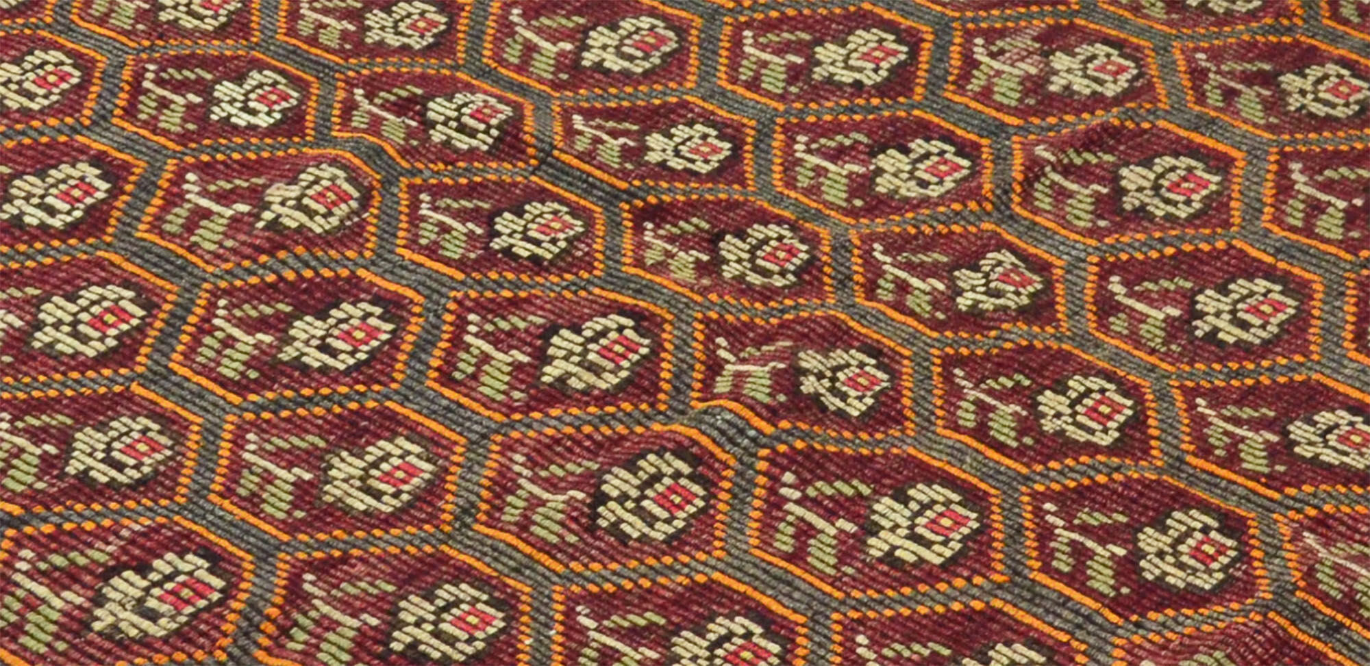 Anatolian handmade kilim rug 290 cm x 183 cm