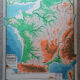 Old physical France map N°11 Hatier Kaeppelin cardboard.