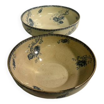 Sarreguemines Royat art nouveau salad bowls