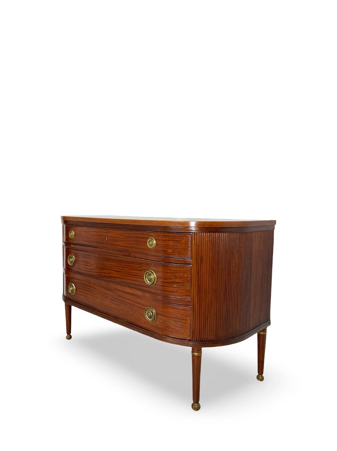 Large half-moon shaped chest of drawers/hall console, 1930s/1940s.