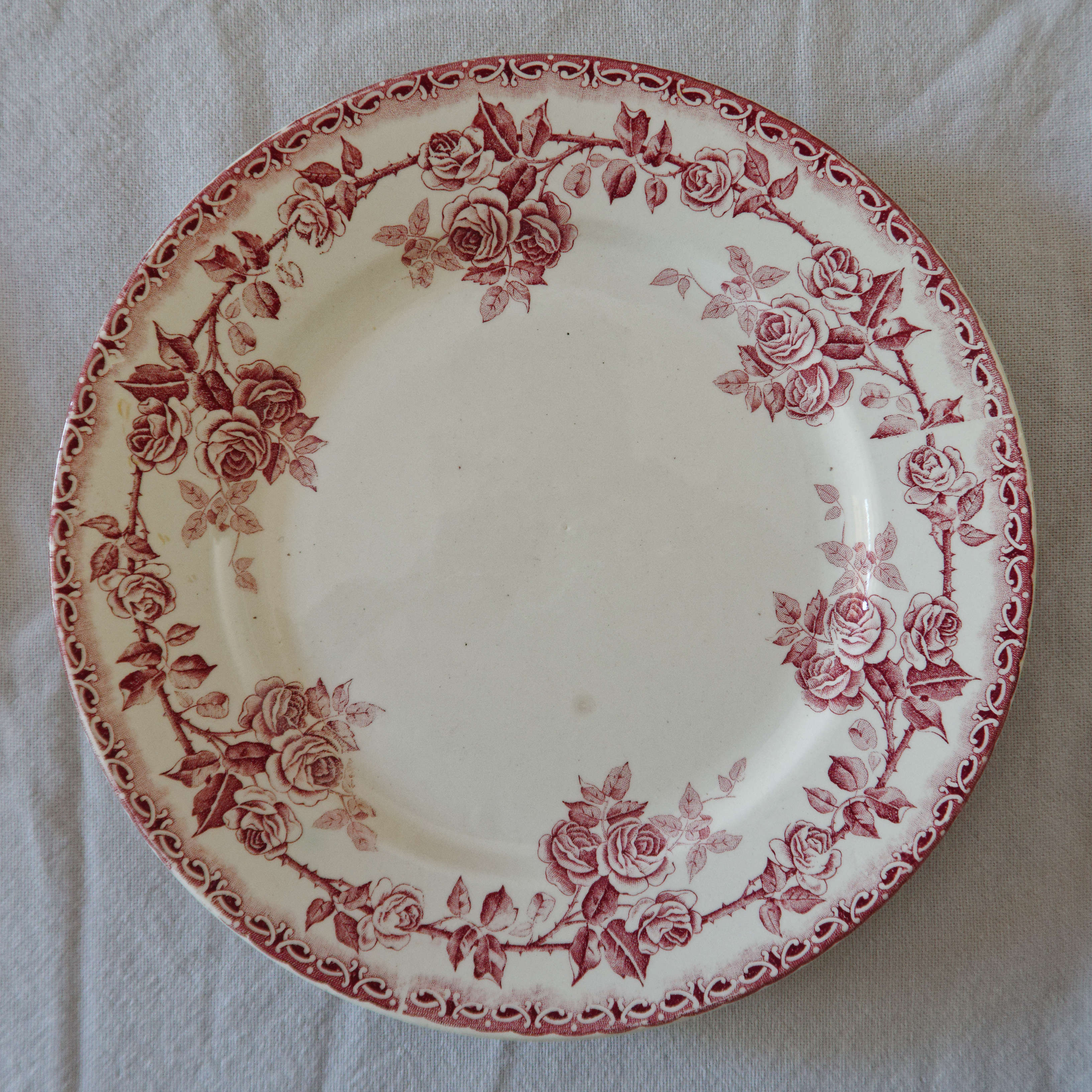 Lot 6 plates old iron earth H Boulanger Choisy le Roi, model Paris