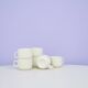vintage set x6 beige glossy coffee cups