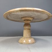 Vintage round Italian marble coffee table, 1960s