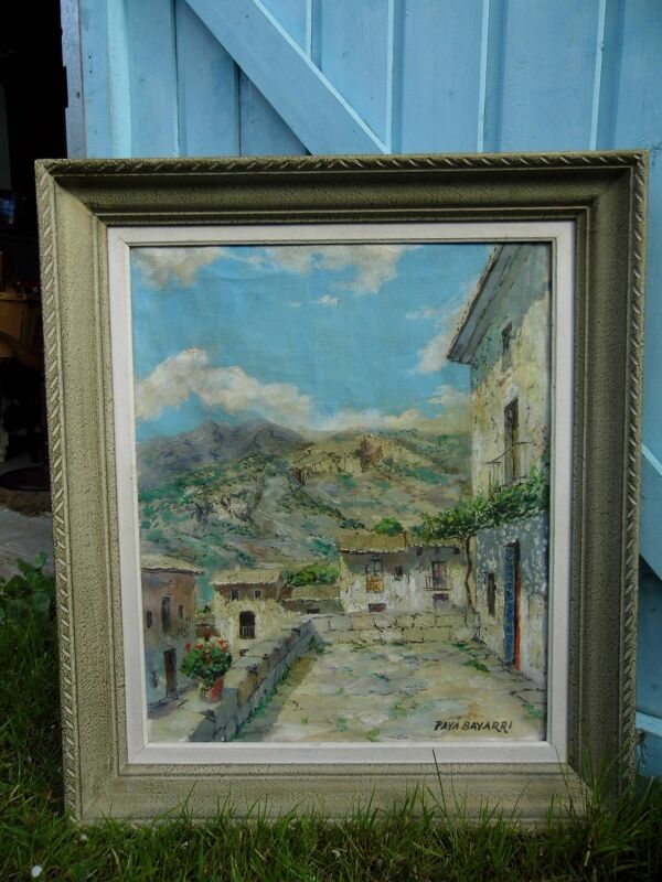 Tableau montagne, huile sur toile signée