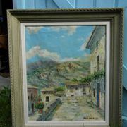 Mountain painting, oil on canvas signed