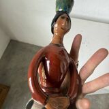 Ceramic candle holder for women, 1920/1930, Soufflenheim