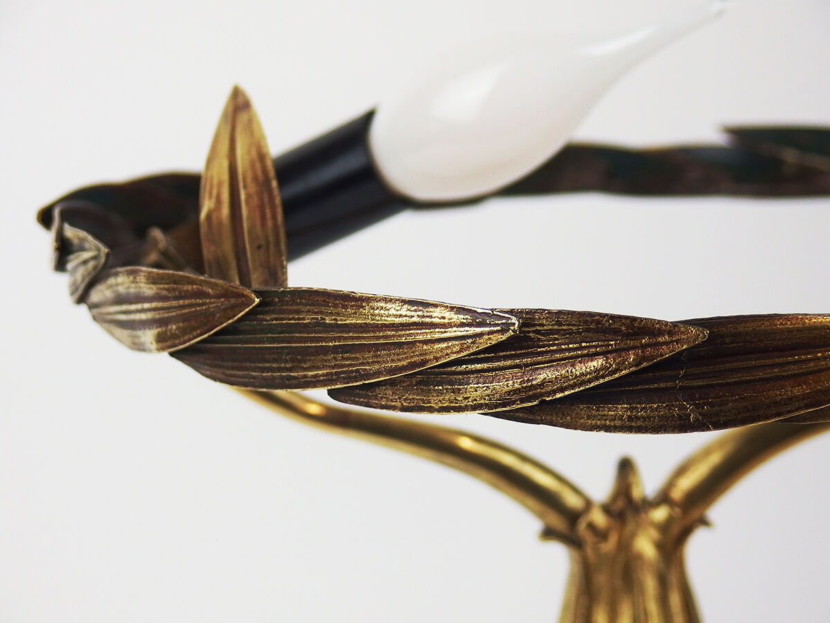 Bronze art nouveau lamp