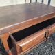 Antique solid wood side table with drawer