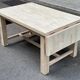 Table de ferme extensible à volets rénovée en bois massif 140-200cm