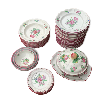 Luneville half porcelain table service