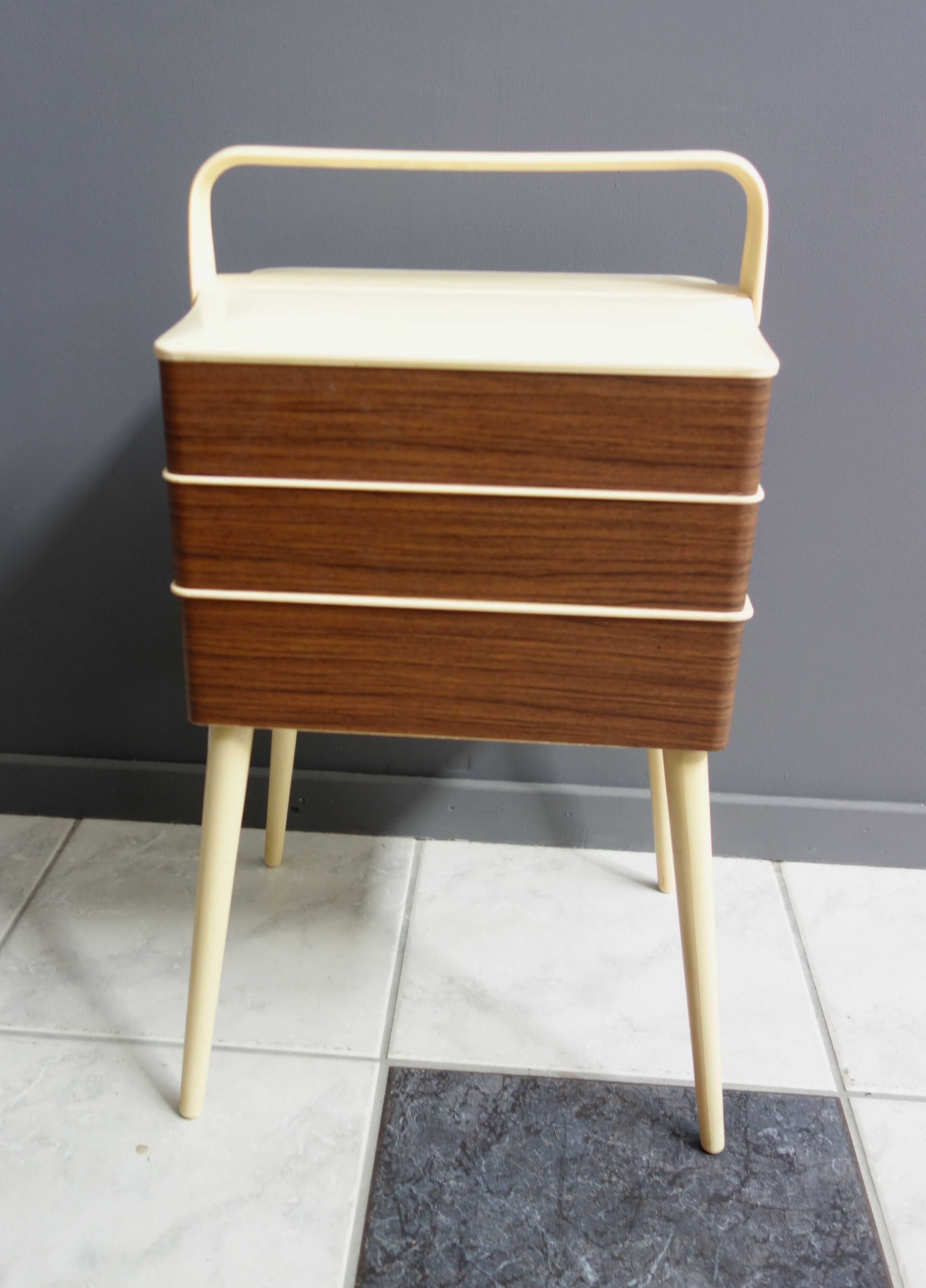 Sewingbox 1960s on four legs