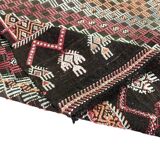 Geometric Handwoven Bohemian Kilim Rug