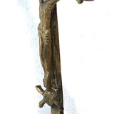 Old golden brass crucifix