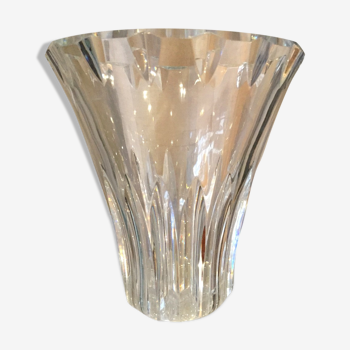 Vase evase en cristal taille baccarat