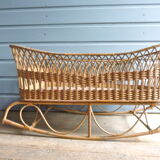 Rattan cradle bed