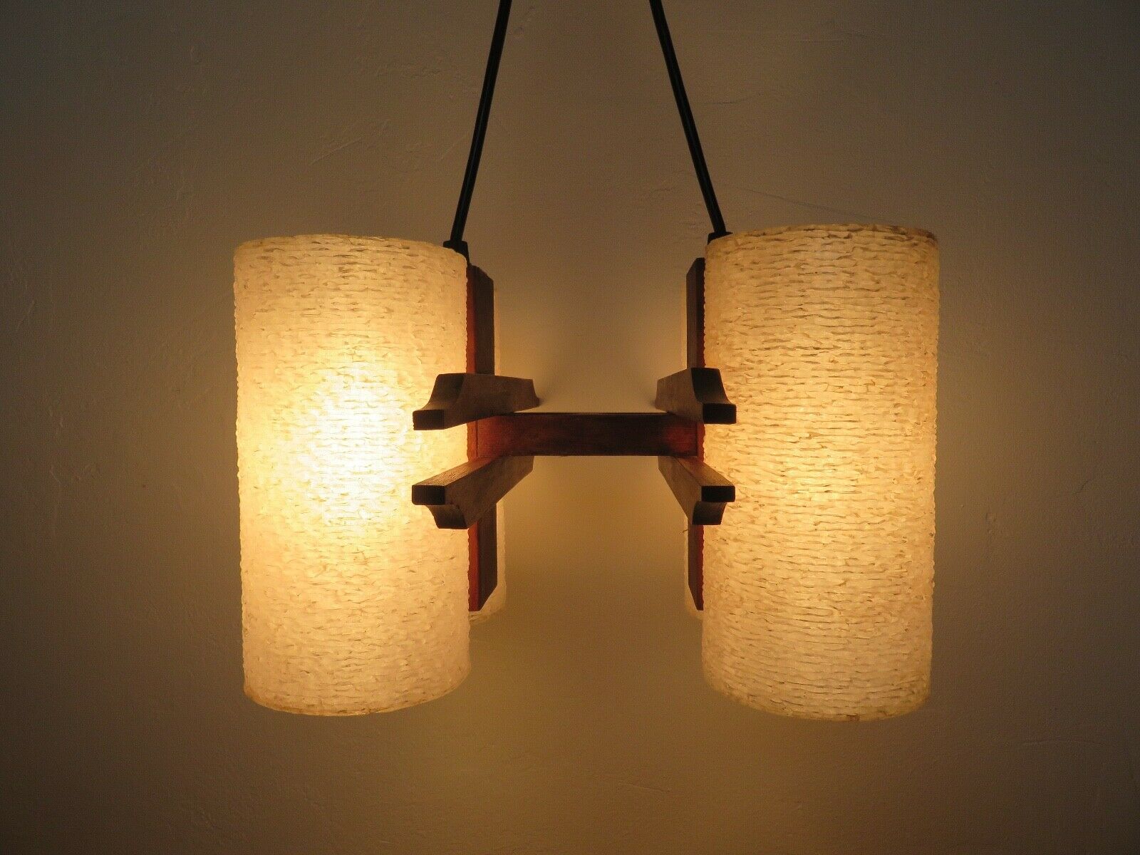 Scandinavian suspension in teak and perspex 60s 70s
