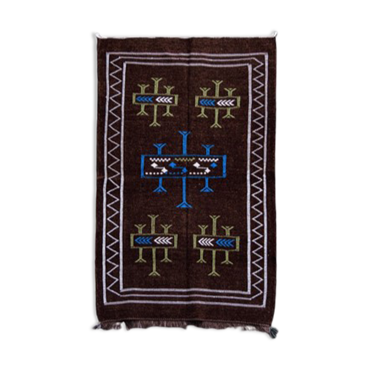 Moroccan ethnic carpet brown