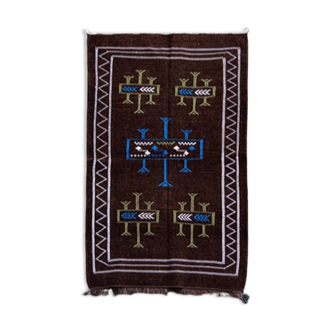 Moroccan ethnic carpet brown