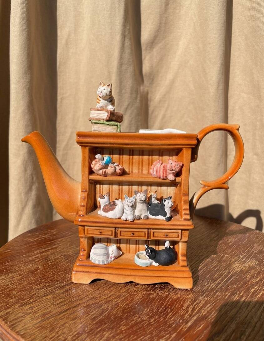 Paul Cardew and Peter Fagan teapot in barbotine.