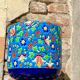 Pot cover decoration polychrome enamels, longwy