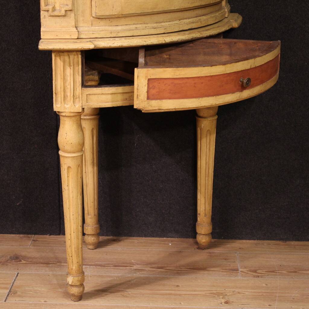 Antique Louis XVI lacquered corner cabinet from the 18th century