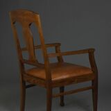Art Deco Oak Armchair, 1920s–30s