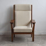 GE181 high back easy chair by Hans Wegner For Getama, 1960's