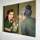 Contemporary figurative painting – Woman at the mirror – Linen canvas – 73×60