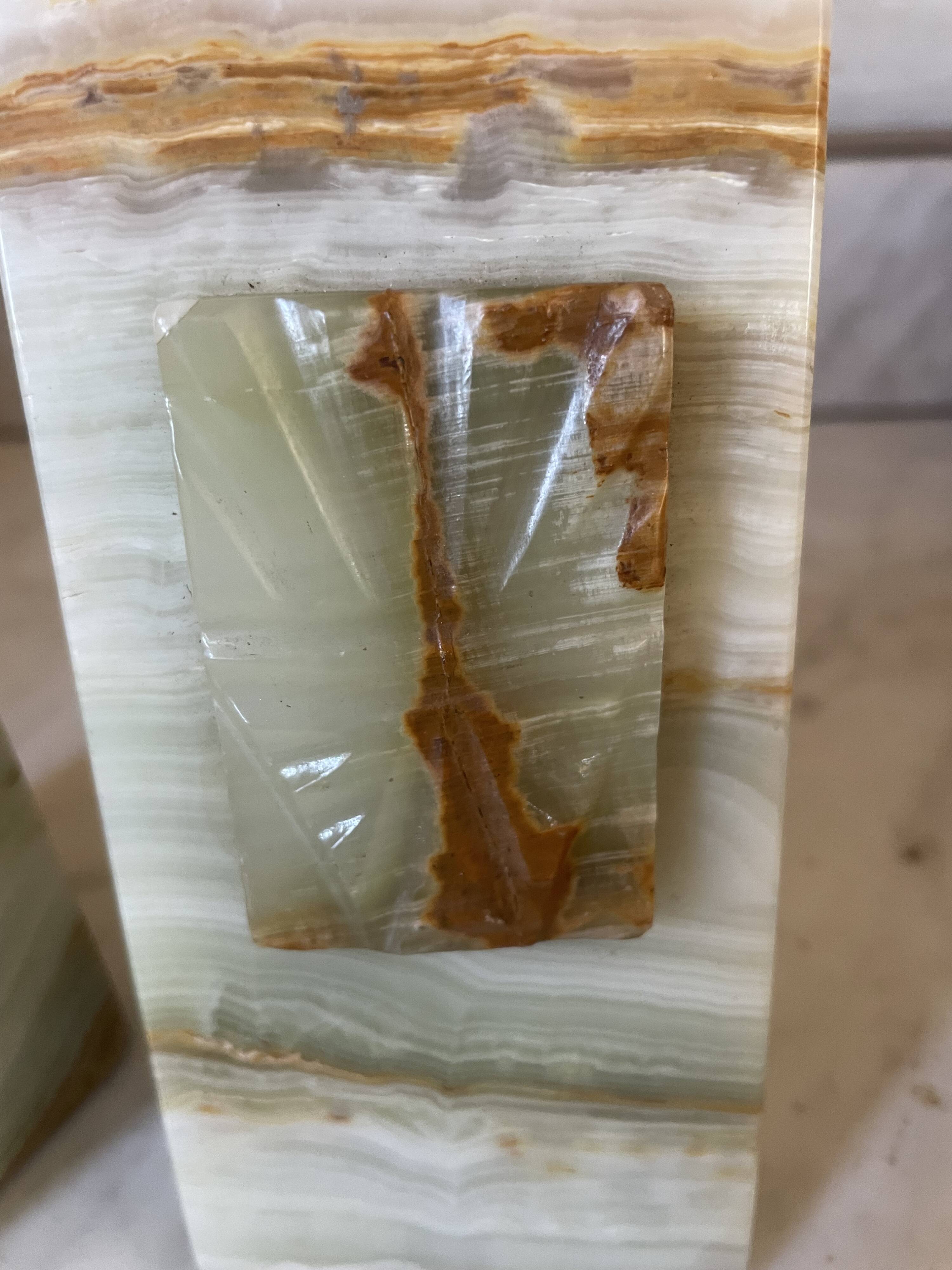 pair of Art Deco onyx bookends
