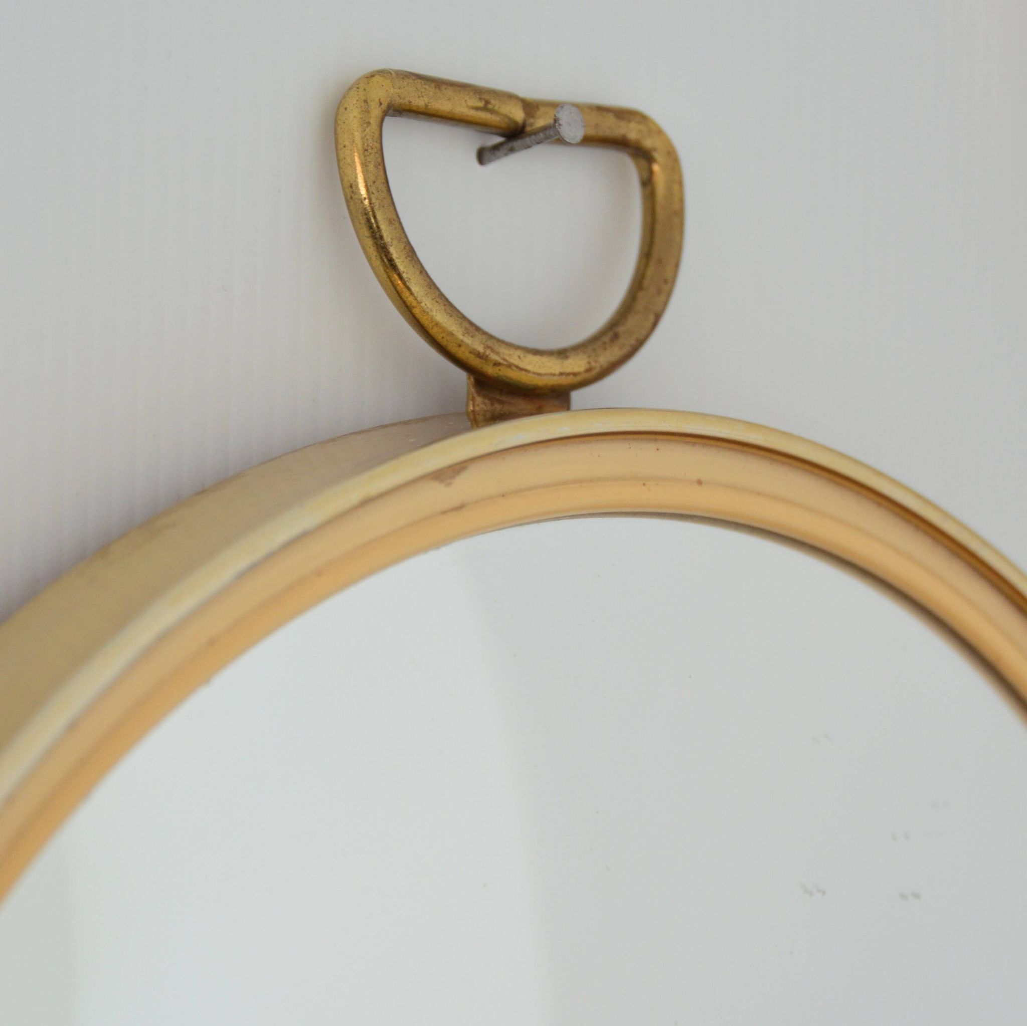 Set of 3 convex / witch's eye artilux vintage mirrors from the 1960s.