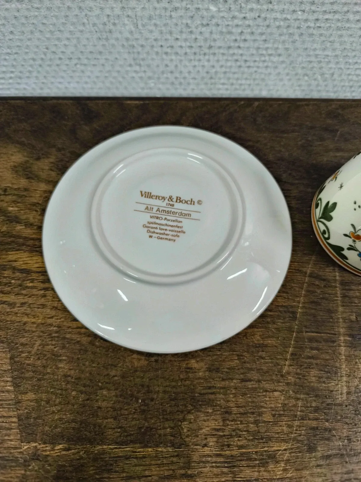 Cup and saucer Villeroy & Boch "Alt Amsterdam" Vintage Porcelain