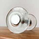 Mid-century modern glass and metal door handle from the space age, Germany, 1960s.