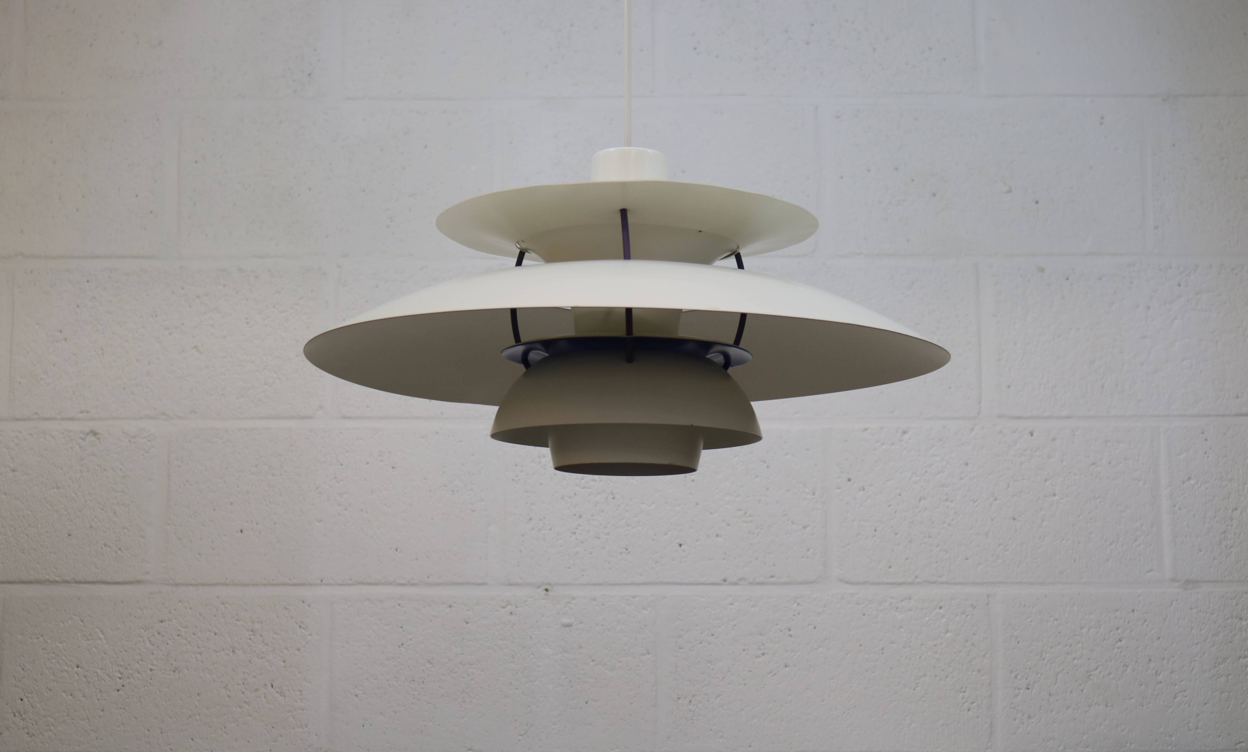 The genuine Danish item - PH5 pendant - original white colour - Louis Poulsen