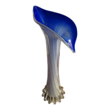 Murano glass vase twisted flower neck