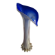 Murano glass vase twisted flower neck