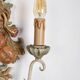 Pair of carved wood and metal sconces, Chelini FIrenze, Italy